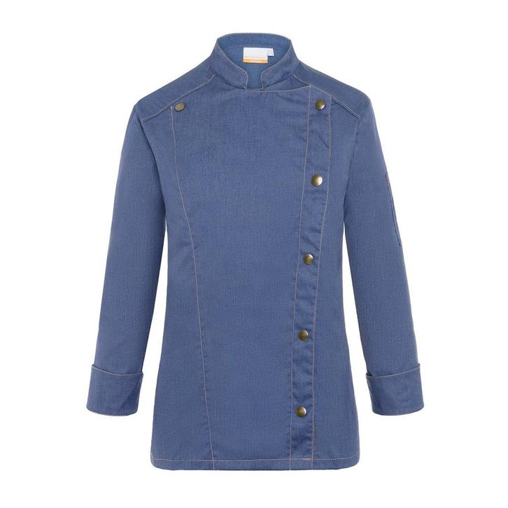 GGM Gastro | KARLOWSKY | Dames Koksjas Jeans Stijl - Vintage, Huis en Inrichting, Keuken | Textiel, Blauw, Nieuw, Overige typen