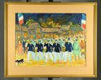 Jean Hazè (XIX-XX) - Le 14 Juillet, Antiek en Kunst, Kunst | Schilderijen | Klassiek