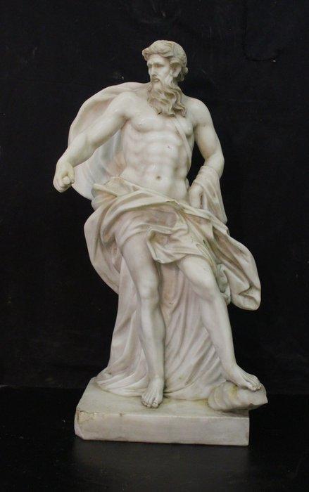 sculptuur, Scultura di Oceano in marmo 102 cm - 102 cm -, Antiek en Kunst, Antiek | Keramiek en Aardewerk