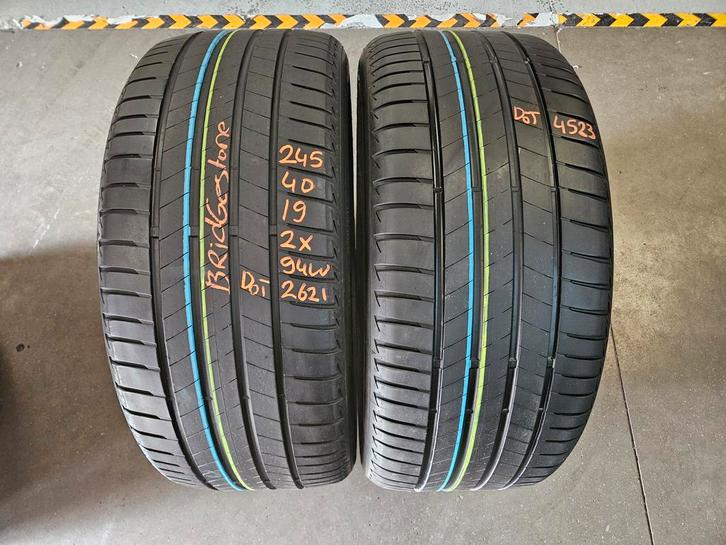 245/40/19 94W BRIDGESTONE ZOMERBANDEN 5,5MM PROFIEL 2X, Auto-onderdelen, Banden en Velgen, 19 inch, Erkend duurzaam, Zomerbanden
