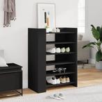 vidaXL Schoenenkast 74,5x37,5x100 cm bewerkt hout zwart, Verzenden, Nieuw