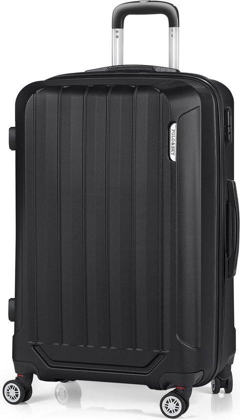 Polo&Sky Trolley Reiskoffer Middelgroot 67cm Zwart, Sieraden, Tassen en Uiterlijk, Koffers, Verzenden