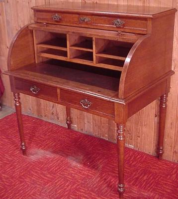 Antiek roltop bureau Computer rolluik buro meubel secretaire beschikbaar voor biedingen