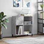 vidaXL Platenkast 84,5x38x89 cm bewerkt hout betongrijs, Verzenden, Nieuw