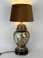 Vaas gemonteerde lamp - Porselein, Hout - Grote vaaslamp, Antiek en Kunst