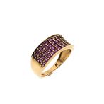 9 Krt. ring met robijn (dames sieraden, dames ring), Sieraden, Tassen en Uiterlijk, Antieke sieraden, Ophalen of Verzenden, Goud