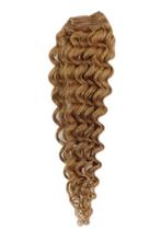 Remy Human Hair extensions curly 22 - bruin 6#, Nieuw