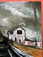 Maurice De Vlaminck (1876-1958) - Départ imminent du train, Antiek en Kunst