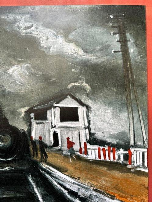 Maurice De Vlaminck (1876-1958) - Départ imminent du train, Antiek en Kunst, Antiek | Overige Antiek