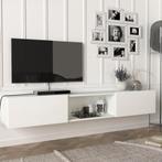[en.casa] Tv-meubel Paltamo zwevend 180x31x29,5 cm wit, Huis en Inrichting, Kasten | Ladekasten, Nieuw, Verzenden