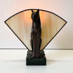 Tiffany stijl - Art Deco - Cat Lamp - Gepatineerd brons,