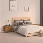 vidaXL Nachtkastje 100x35x40 cm bewerkt hout gerookt, Verzenden, Nieuw, 65 cm of meer, Minder dan 55 cm