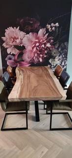 boomstam tafel boomstam blad tafel top robuuste eiken tafels, Huis en Inrichting, 50 tot 100 cm, Rechthoekig, Nieuw, 200 cm of meer