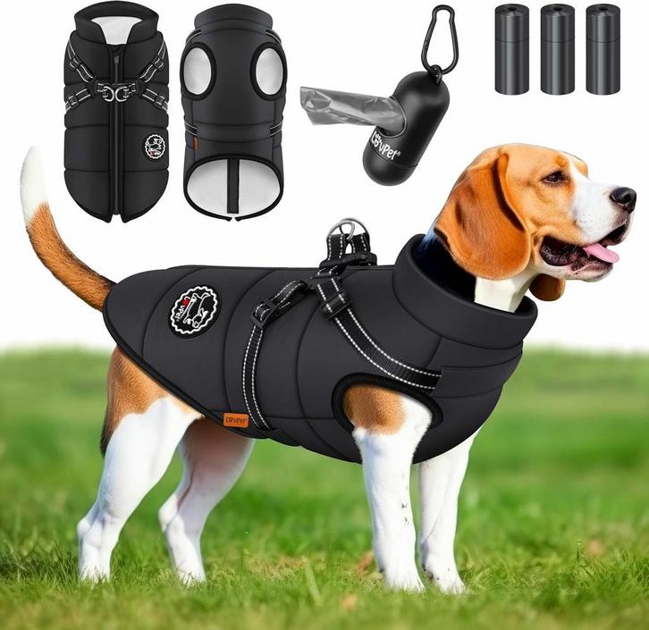 LOVPET® Hondenjas, hondenjas met harnas, incl. 45 stuks poep, Dieren en Toebehoren, Hondenhokken, Nieuw, Verzenden