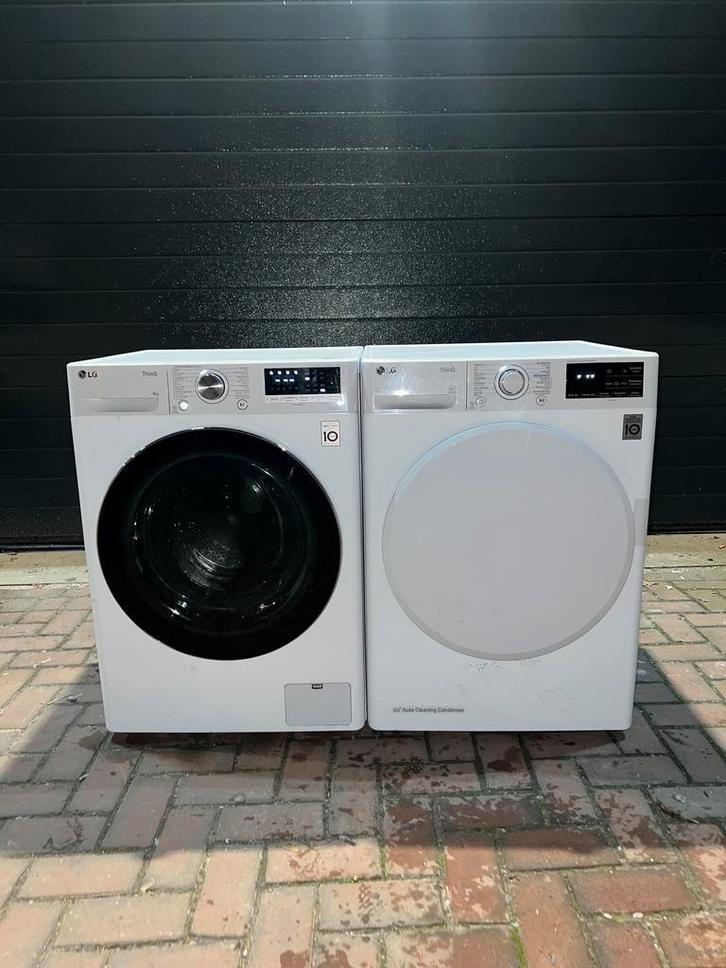 Gave LG 9KG Wi-Fi Stoom Wasmachine LG 9KG Warmtepompdroger!, Witgoed en Apparatuur, Wasmachines, Minder dan 85 cm, 1200 tot 1600 toeren