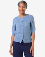 HEMA Damesvest Golda ajour blauw, Verzenden, Nieuw