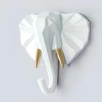 Kapstokhaak Olifant Wit/Goud, Verzenden, Nieuw