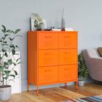 vidaXL Ladekast 80x35x101,5 cm staal oranje, Huis en Inrichting, Kasten | Overige, Verzenden, Nieuw