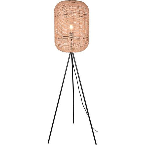 LED Vloerlamp - Trion Tuna - E27 Fitting - Rond - Mat Nikkel, Huis en Inrichting, Lampen | Vloerlampen, Nieuw, Metaal, Ophalen of Verzenden