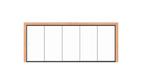 Glazen schuifwand | 450 (B) x 210(H) cm | 10 mm | 5-delig, Doe-het-zelf en Verbouw, Glas en Ramen, Nieuw