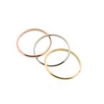 Tricolor gouden trinity pinkring (witgoud, trinity ring), Sieraden, Tassen en Uiterlijk, Ringen, Gebruikt, Overige kleuren, Ophalen of Verzenden