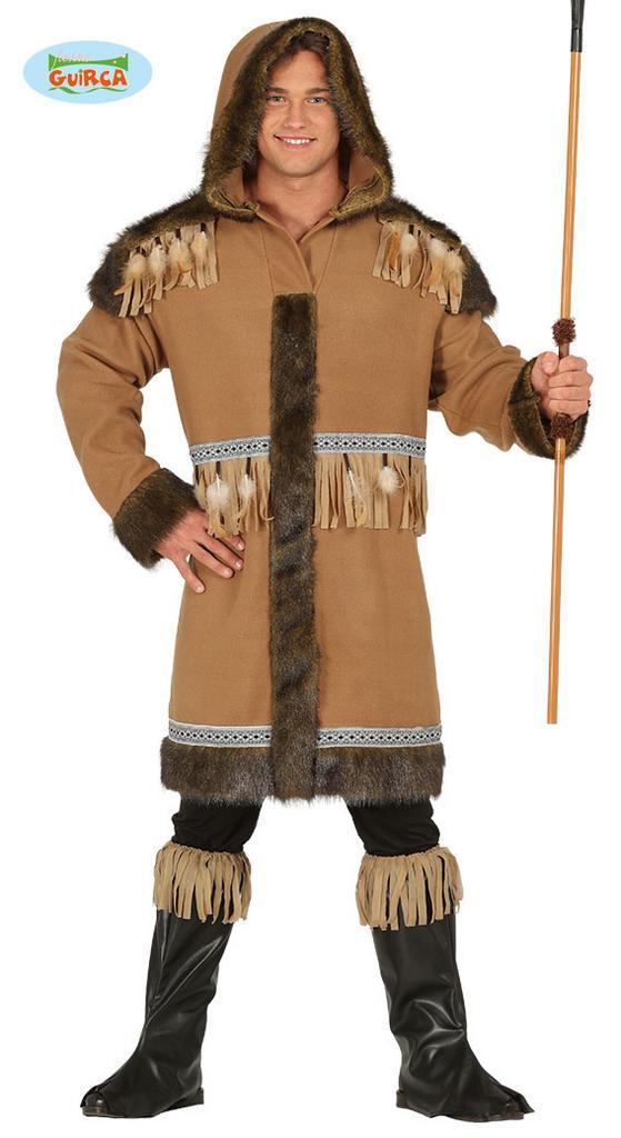 Eskimo Kostuum Bruin Minik, Kleding | Heren, Carnavalskleding en Feestkleding, Nieuw, Ophalen of Verzenden