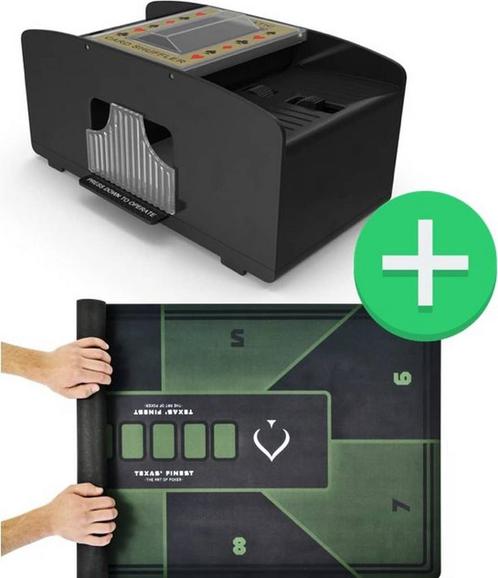 Texas Finest Kaartschudmachine - Inclusief Pokermat &amp;, Hobby en Vrije tijd, Gezelschapsspellen | Kaartspellen, Nieuw, Ophalen of Verzenden