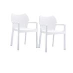 Garden Impressions Diva tuinstoel wit - 2 stuks, Tuin en Terras, Tuinsets en Loungesets, Verzenden, Nieuw