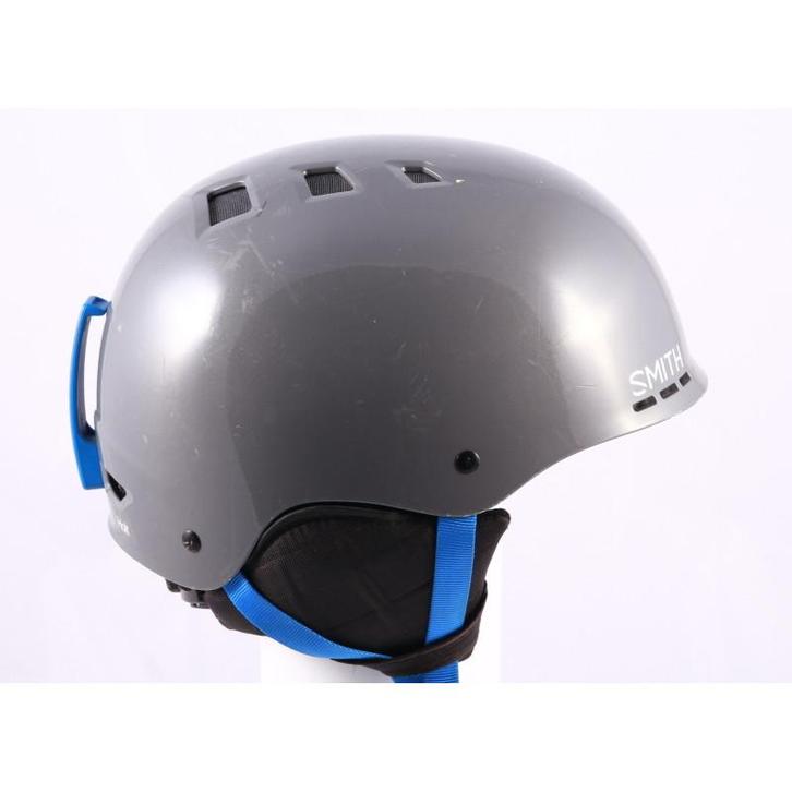 51 52 53 54 55 skihelm/snowboardhelm SMITH HOLT, Grey/blue,, Sport en Fitness, Skiën en Langlaufen, Skiën, Overige typen, Gebruikt