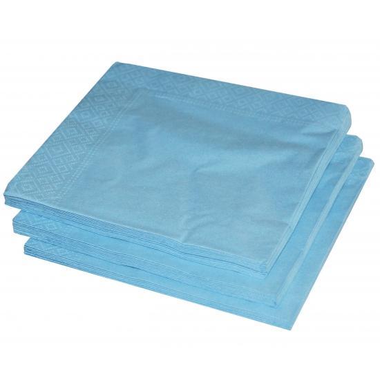 Lichtblauwe lunch servetten 25x stuks - Servetten, Hobby en Vrije tijd, Feestartikelen, Ophalen of Verzenden