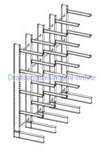 Draagarmstelling verzinkt 4 m hoog met 5 niveaus 725kg/arm, Ophalen of Verzenden