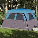 vidaXL Gezinstent 6-persoons waterdicht blauw, Caravans en Kamperen, Tenten, Verzenden, Nieuw, Tot en met 2