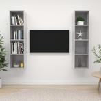 vidaXL Tv-wandmeubelen 2 st spaanplaat betongrijs, Minder dan 50 cm, Verzenden, Nieuw, Minder dan 100 cm