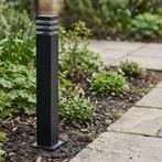 Malibu | Staande buitenlamp | 80cm | Zwart | E27 fitting, Ophalen of Verzenden, Nieuw, Netvoeding, Staande lamp