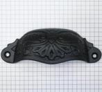 Komgreep massief bewerkt ijzer zwart 113x40 mm, Doe-het-zelf en Verbouw, Hang- en Sluitwerk, Ophalen of Verzenden, Nieuw