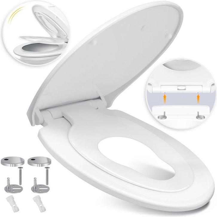 WC bril Softclose - Toiletbril - Met verkleiner - Wit - KESS, Huis en Inrichting, Overige Huis en Inrichting, Nieuw, Verzenden