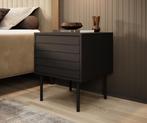 Meubella Nachtkastjes | Set van 2 | zwart 45cm met deur, Huis en Inrichting, Slaapkamer | Nachtkastjes, Verzenden, Nieuw