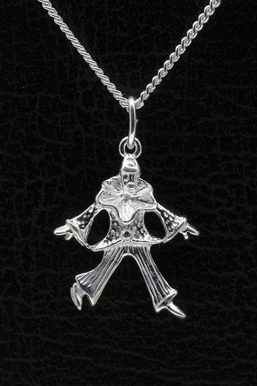 Zilveren Pierrot ketting hanger, Sieraden, Tassen en Uiterlijk, Kettinghangers, Verzenden