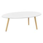 [en.casa] Salontafel Viborg ovaal 109,5x59,5x39,5 cm wit en, Huis en Inrichting, Verzenden, Nieuw
