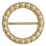 Fako Bijoux® - Sjaalklem - Ring Met Parels - Ø 37mm -, Verzenden, Nieuw