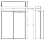 Wiesbaden Quatro spiegelkast +verlichting 60x70x13, Huis en Inrichting, Woonaccessoires | Spiegels, Ophalen of Verzenden, Nieuw