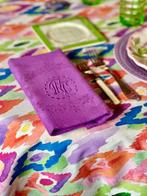Veelkleurig tafelkleed met ikat-stijl print voor grote