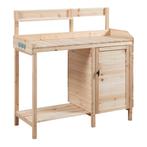 Tuinwerktafel Alessano oppottafel 110x107x46 cm naturel casa, Tuin en Terras, Verzenden, Nieuw