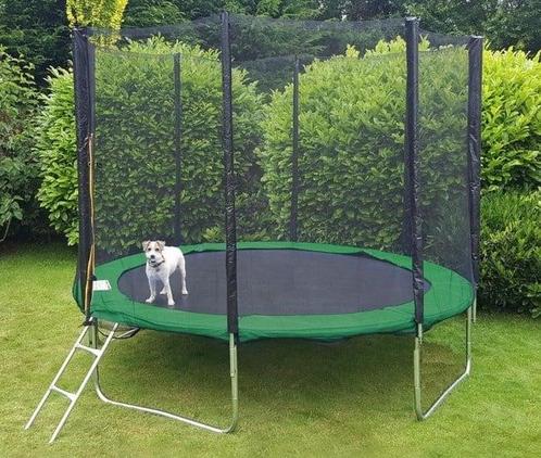 Trampoline 366 cm met elastische springmat en randafdekki..., Kinderen en Baby's, Speelgoed | Buiten | Trampolines, Nieuw, Ophalen of Verzenden