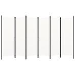 vidaXL Kamerscherm met 6 panelen 300x180 cm wit, Huis en Inrichting, Woonaccessoires | Kamerschermen, Verzenden, Nieuw
