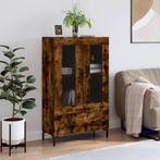 vidaXL buffetkast 69,5x31x115 cm bewerkt hout gerookt, Huis en Inrichting, Kasten | Buffetkasten, Verzenden, 100 tot 150 cm, Nieuw