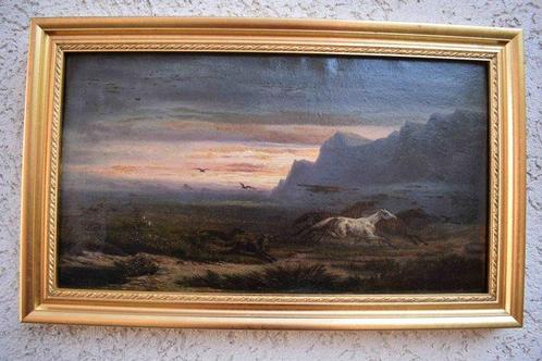 Gustav Adolf Amberger (1831-1896) - Landschaft mit, Antiek en Kunst, Kunst | Schilderijen | Klassiek