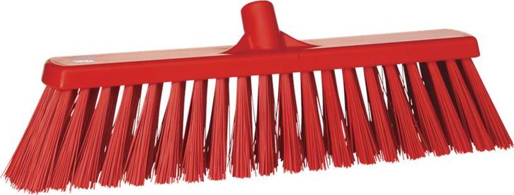Vikan bezem 47 cm rood harde vezel, Huis en Inrichting, Schoonmaakartikelen, Verzenden