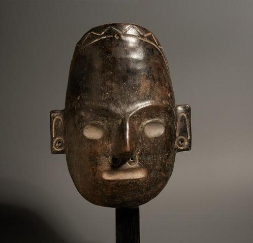 Colima, Mexico, Terracotta Begrafenismasker. TL-test., Verzamelen, Mineralen en Fossielen