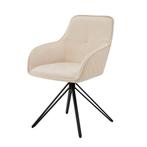 Eetkamerstoel / Draaistoel / Kuipstoel Clyde - Beige - Metal, Verzenden, Nieuw